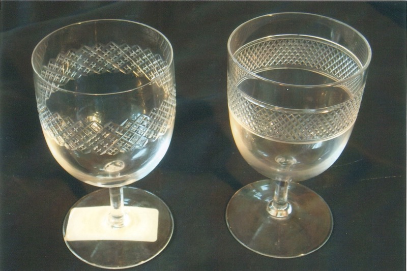 Drinking glasses from Thomas and Jessie (nee Oliver) Bradley estate