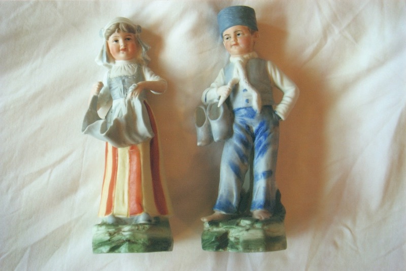 Two ornaments belonging to Mary Oliver (1863-1947) found in the same box above the ceiling trapdoor as the decorated jugs of the previous photo.