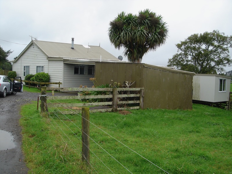 Rear of current farmhouse on Charles' old 100 acre farm on 1025 Mangorei Rd.