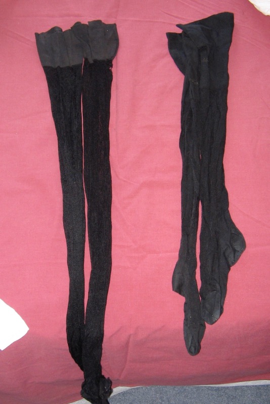 Womens' black stockings - hosiery
