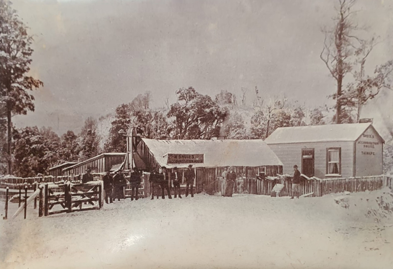 Shute's Accomodation House built circa 1894 by Thomas and Orpha Shute. First Taihape Church service held here in 1895