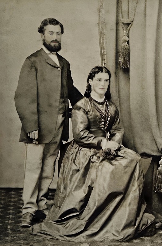 Augustus Florance 1847-1897 and Elizabeth (nee Hamilton) taken circa 1875. Parents of Robert H Florance