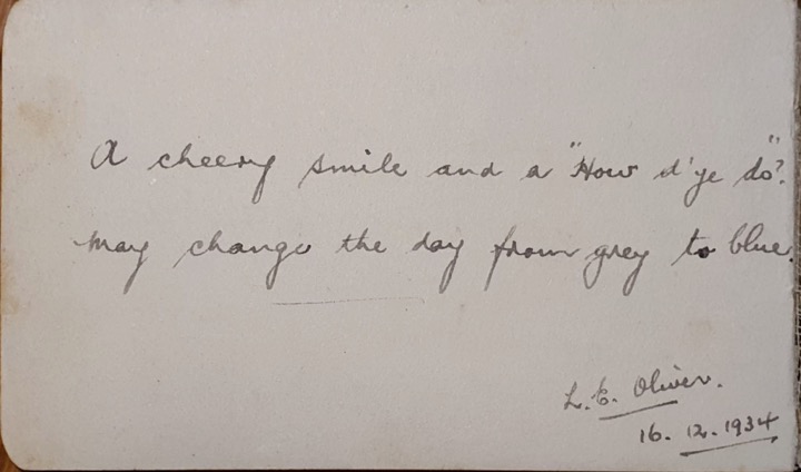 Sister-in-law Loma Elizabeth Oliver (nee Florance) 1910-1980