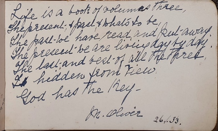 Aunty Mary Oliver 1863-1947 who would of been exactly three months off her 70th birthday at the time