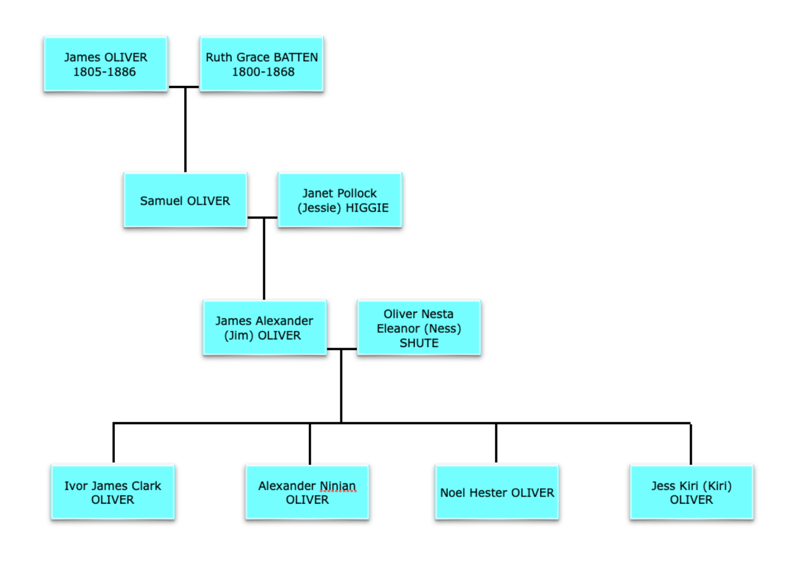 The Jim Oliver and Ness Shute family Tree